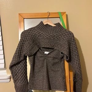 Anthropologie shrug and top combo